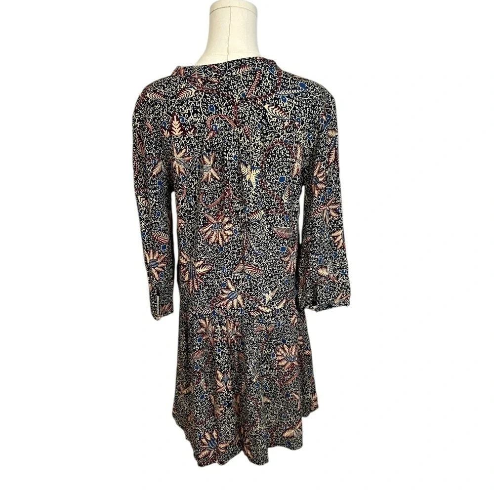 Ba&Sh Long Sleeve Multi Color Floral Mini Shirt Dress Size Medium